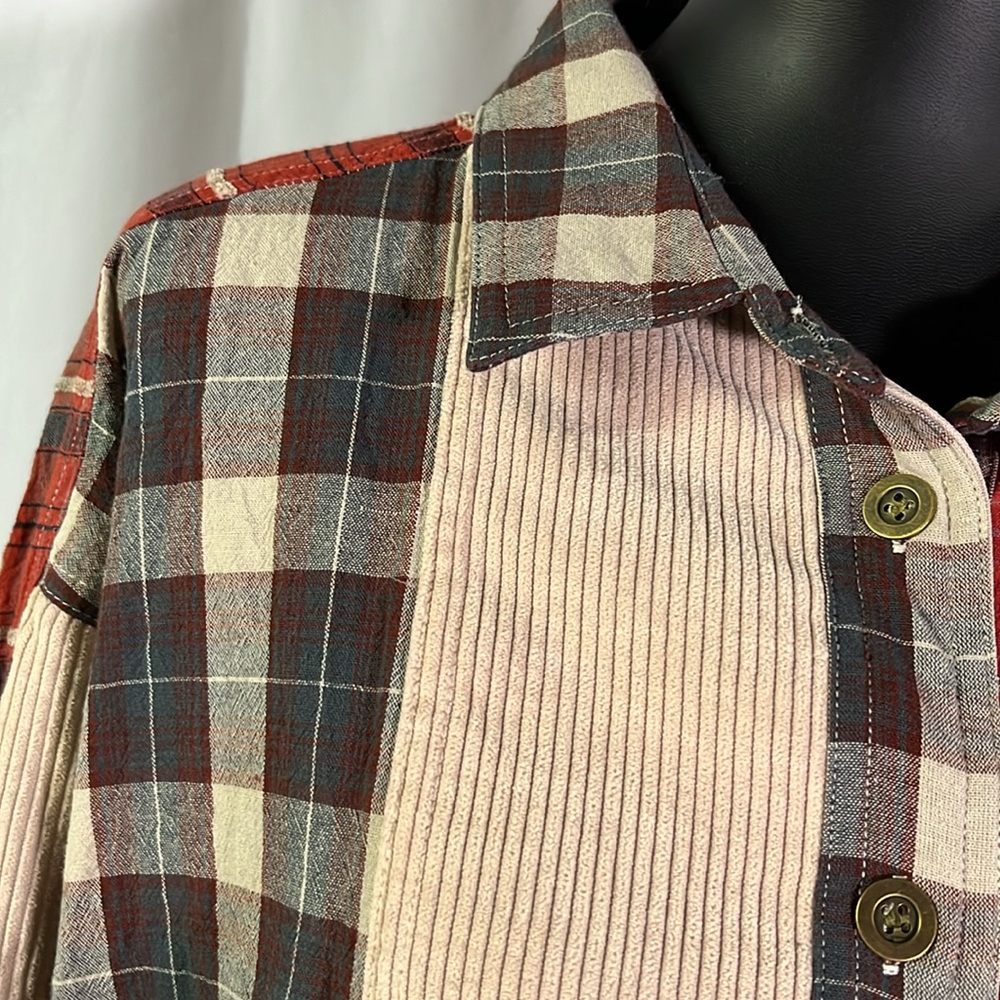 Ee:Some Multicolor Patchwork Plaid & Corduroy Mix… - image 6